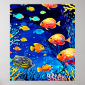 Coral Reef Fish Art Poster (Vorne)