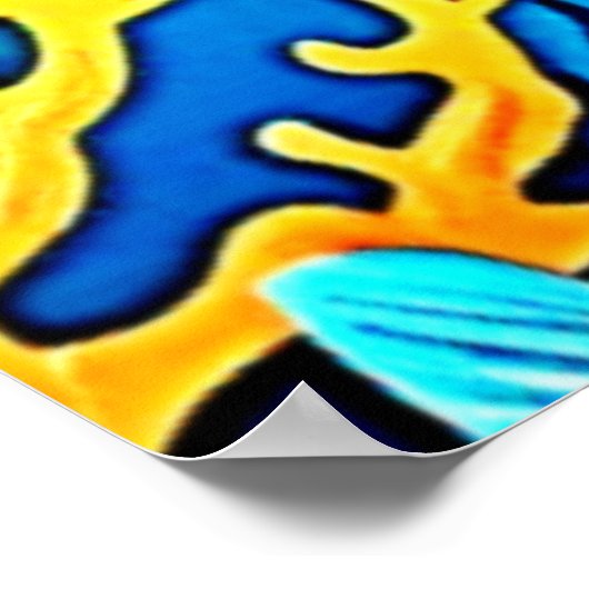 Coral Reef Fish Art Poster (Ecke)