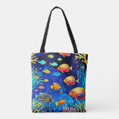 Coral Reef Fish Art Tasche (Rückseite)