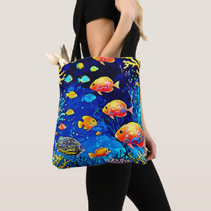 Coral Reef Fish Art Tasche
