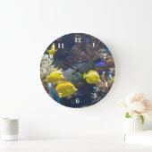 Coral Reef Fish Große Wanduhr (Zuhause)