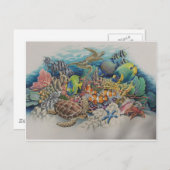 Coral Reef Fish in Symphony Postkarte (Vorne/Hinten)