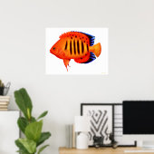 Coral Reef Flame Angelfish Poster (Heimbüro)