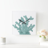 Coral Reef Foto Block Quadratische Wanduhr (Zuhause)
