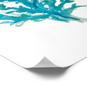 Coral Reef Gemälde Türkis Beach Decke Kunst Poster (Ecke)