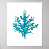 Coral Reef Gemälde Türkis Beach Decke Kunst Poster (Vorne)