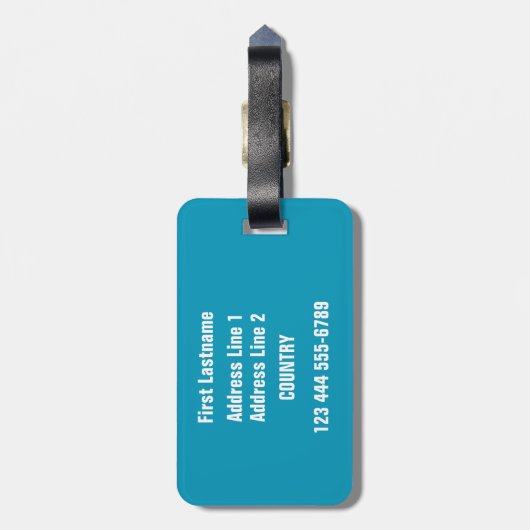 Coral Reef-Gepäckmarke Gepäckanhänger (Rückseite vertikal)