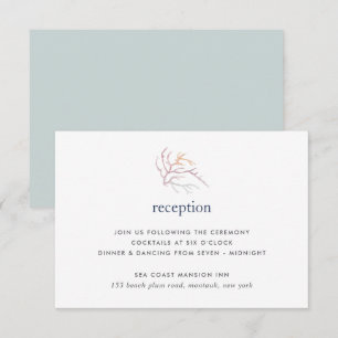 Coral Reef Hochzeitskarte Einladung