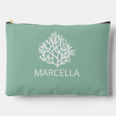 Coral Reef Individuelle Name Summer Beach Zubehörtasche (Vorderseite)