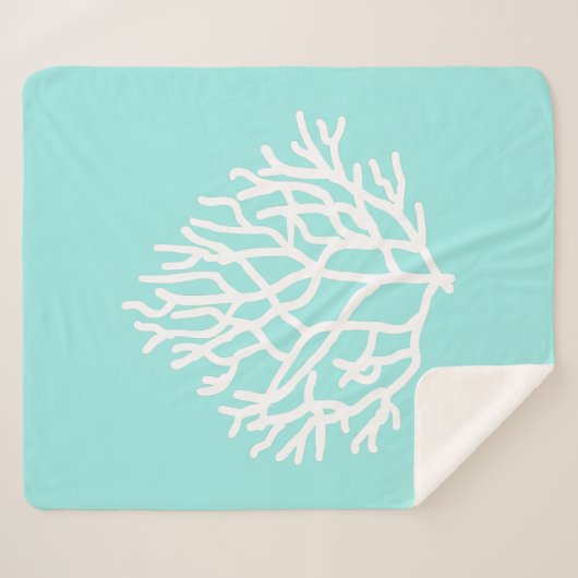 Coral Reef - individuelle Strandfarben Sherpadecke (Vorderseite (Horizontal))