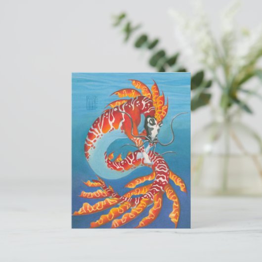 Coral Reef Kelpi Postkarte (Stehend Vorderseite)