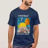 Coral Reef Marine Life Blue T - Shirt (Vorderseite)