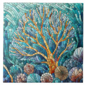 Coral Reef Mosaik Art Fliese (Vorderseite)