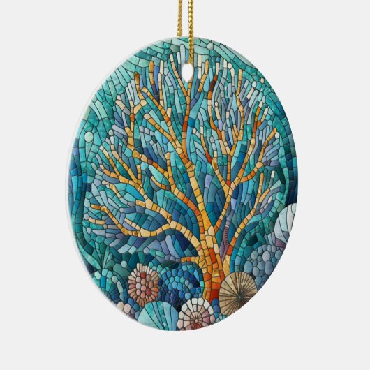 Coral Reef Mosaik Art Keramik Ornament (Rechts)