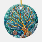 Coral Reef Mosaik Art Keramik Ornament (Vorne)