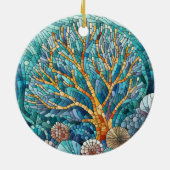 Coral Reef Mosaik Art Keramik Ornament (Hinten)