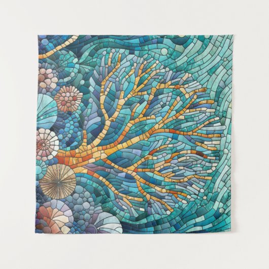 Coral Reef Mosaik Art Wandteppich (Vorderseite (Horizontal))