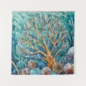 Coral Reef Mosaik Art Wandteppich (Vorderseite)