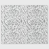 Coral Reef Muster in Grau und Weiß Geschenkpapier (Flach)