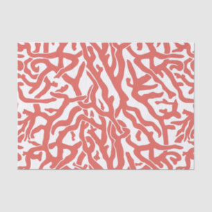 Coral Reef Muster nautical Coral Pink White Seidenpapier