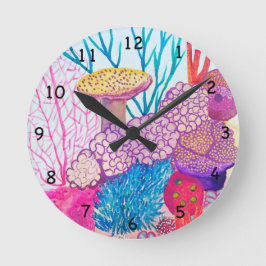 Coral reef runde wanduhr