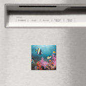 Coral Reef Scenery Moorish Idol Magnet (In Situ (Geschirrspüler))