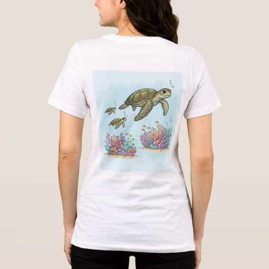 Coral Reef Sea Turtle Tee (Rückseite)