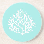 Coral Reef Strandfarben Throw Kissen Getränkeuntersetzer (Vorne)