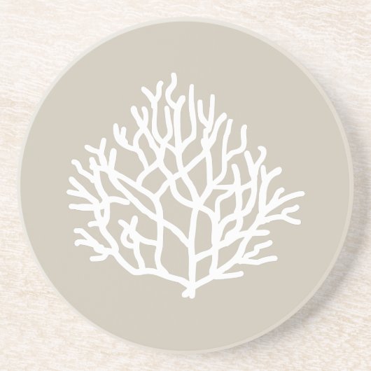 Coral Reef Strandfarben Throw Kissen Getränkeuntersetzer (Vorne)