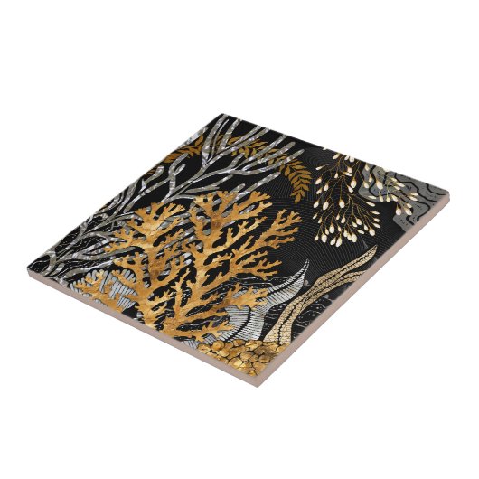 Coral Reef - Symphony - Gold and Pearl Fliese (Seite)