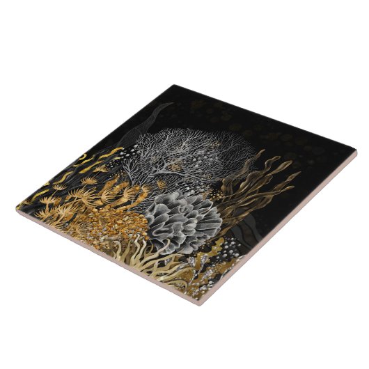 Coral Reef - Symphony - Gold and Pearl Fliese (Seite)