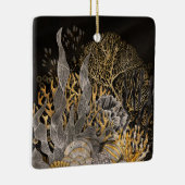 Coral Reef - Symphony - Gold and Pearl Keramikornament (Rechts)