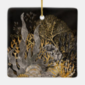 Coral Reef - Symphony - Gold and Pearl Keramikornament (Rückseite)