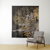 Coral Reef - Symphony - Gold and Pearl Wandteppich (Beispiel)