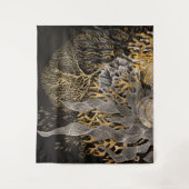 Coral Reef - Symphony - Gold and Pearl Wandteppich (Vorderseite)