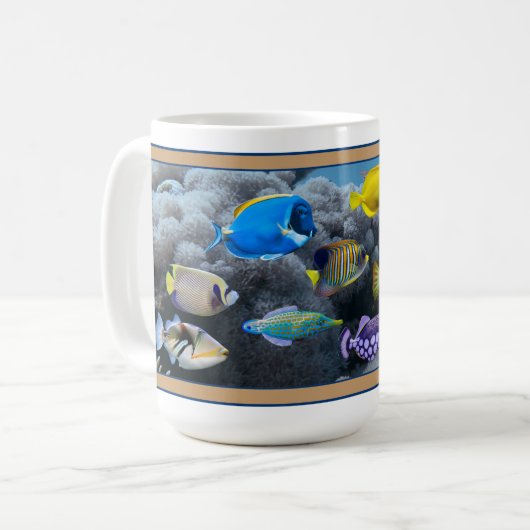 Coral Reef Tropical Fish Assembly Coffee Tasse (Vorderseite Links)