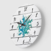 Coral Reef Türkis Beach Deco Rustc Shiplap Große Wanduhr (Winkel)