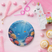 Coral Reef Under the Sea Ocean Painting Pappteller (Party)