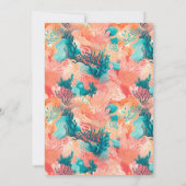 Coral Reef Vibrant Brautparty Einladung (Rückseite)