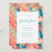 Coral Reef Vibrant Brautparty Einladung (Vorne/Hinten)