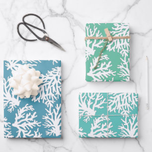 Coral Reefs Beach Summer Wedding Geschenkpapier Set