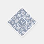 Coral Reefs Sommer Küstenstrandmonogramm Außenbere Serviette (Ecke)