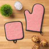 Coral Riptide Oven Mitt and Pot Holder Ofenhandschuh & Topflappen-Set (Oben Unten)