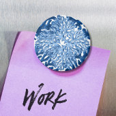 Coral Rococo in Blue Indigo Option 1 Magnet