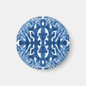 Coral Rococo in Blue Indigo Option 2 Magnet (Vorne)