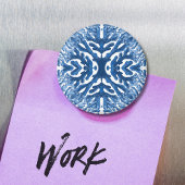 Coral Rococo in Blue Indigo Option 3 Magnet