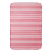 Coral rosa Candy Streifen Badematte (Vorderseite Vertikal)