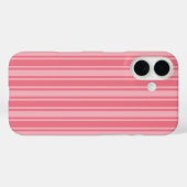 Coral rosa Candy Streifen Case-Mate iPhone Hülle (Rückseite (Horizontal))