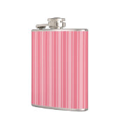 Coral rosa Candy Streifen Flachmann (Links)