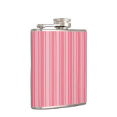 Coral rosa Candy Streifen Flachmann (Rechts)